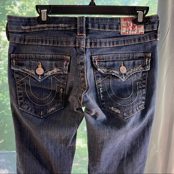 True Religion Denim - True Religion flare jeans, stretchy. Cute design for flare pants lovers. Size 30